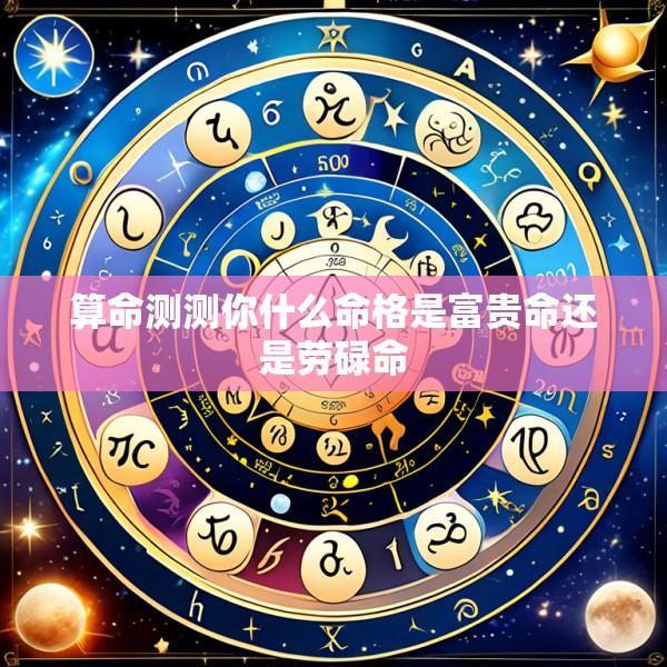 算命测测你什么命格是富贵命还是劳碌命