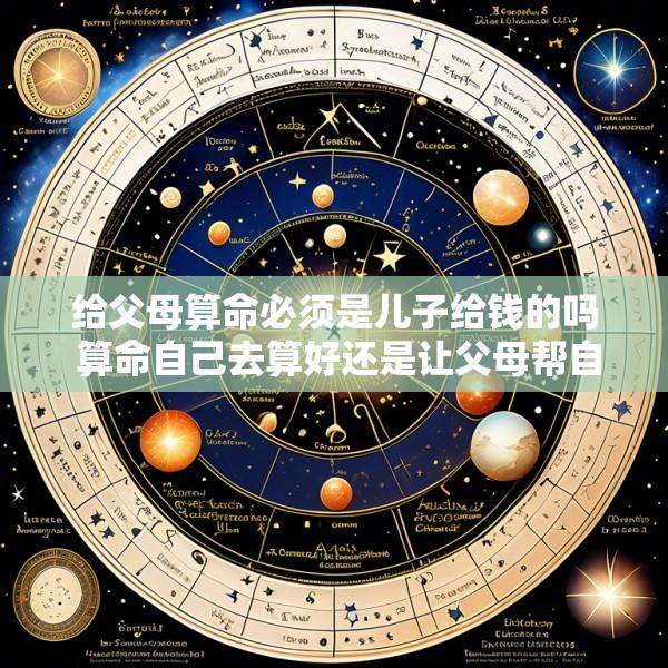 给父母算命必须是儿子给钱的吗 算命自己去算好还是让父母帮自己去算好