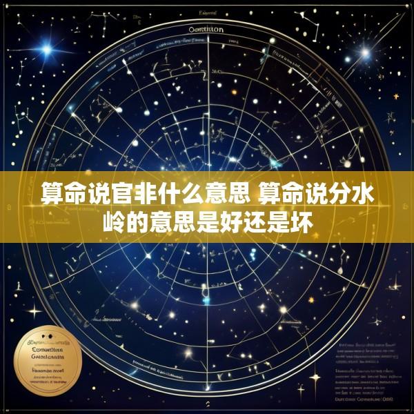 算命说官非什么意思 算命说分水岭的意思是好还是坏