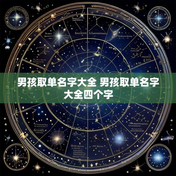 男孩取单名字大全 男孩取单名字大全四个字