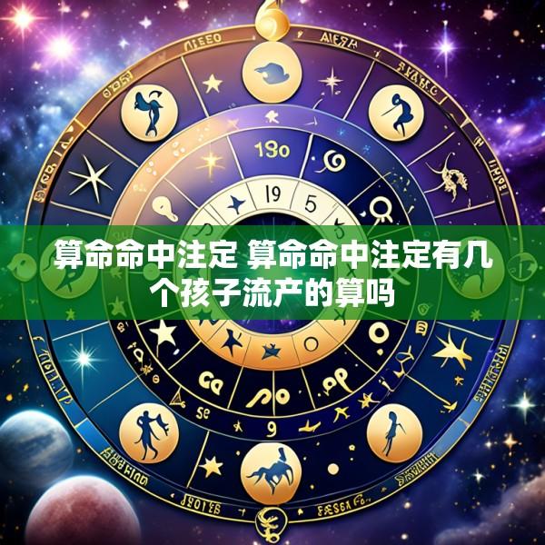 算命命中注定 算命命中注定有几个孩子流产的算吗