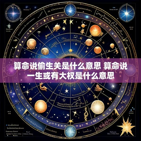 算命说偷生关是什么意思 算命说一生或有大权是什么意思