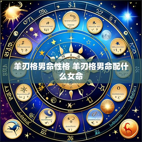 羊刃格男命性格 羊刃格男命配什么女命