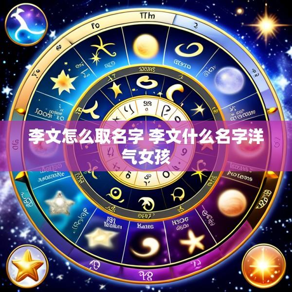 李文怎么取名字 李文什么名字洋气女孩