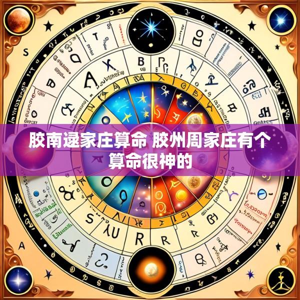 胶南逯家庄算命 胶州周家庄有个算命很神的