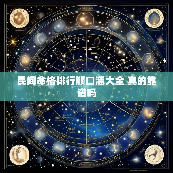 民间命格排行顺口溜大全 真的靠谱吗