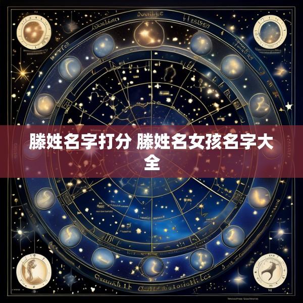 滕姓名字打分 滕姓名女孩名字大全