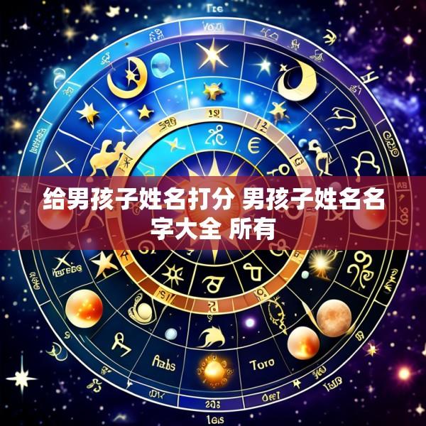 给男孩子姓名打分 男孩子姓名名字大全 所有