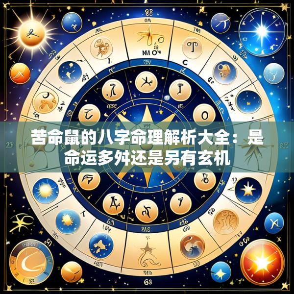 苦命鼠的八字命理解析大全：是命运多舛还是另有玄机