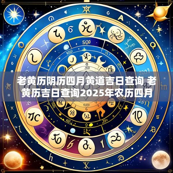 老黄历阴历四月黄道吉日查询 老黄历吉日查询2025年农历四月