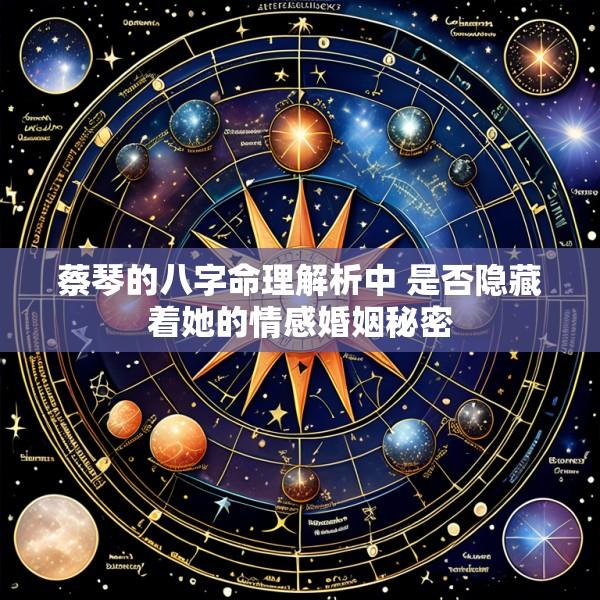 蔡琴的八字命理解析中 是否隐藏着她的情感婚姻秘密