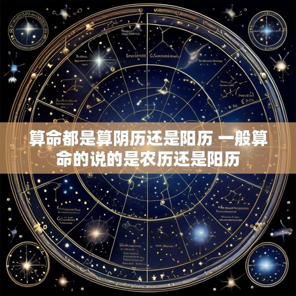 算命都是算阴历还是阳历 一般算命的说的是农历还是阳历