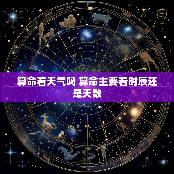 算命看天气吗 算命主要看时辰还是天数