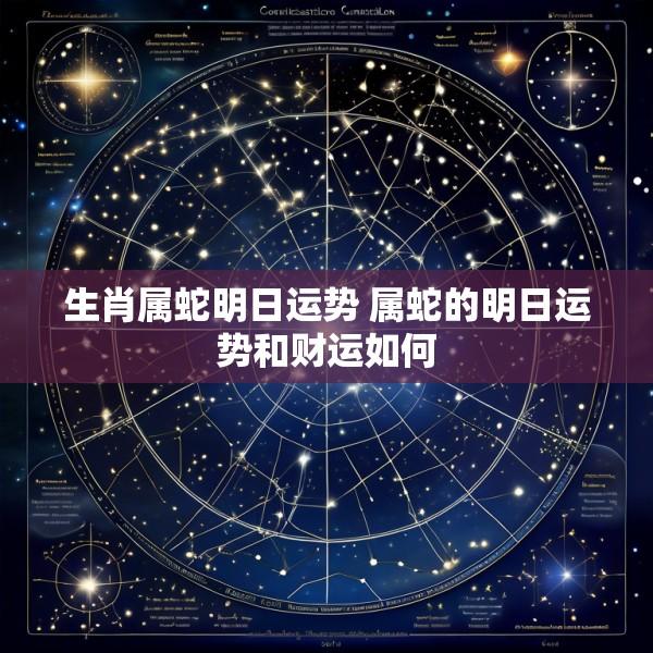 生肖属蛇明日运势 属蛇的明日运势和财运如何