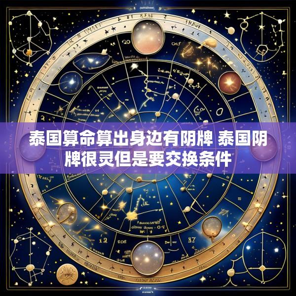 泰国算命算出身边有阴牌 泰国阴牌很灵但是要交换条件