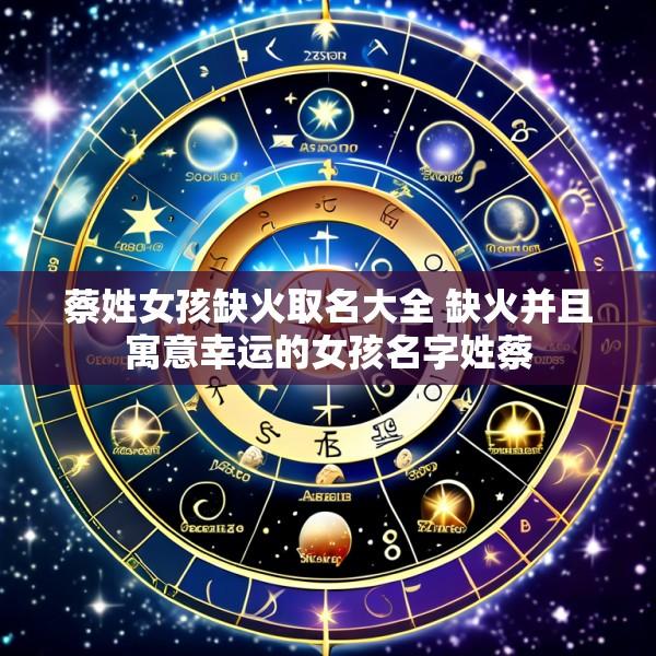蔡姓女孩缺火取名大全 缺火并且寓意幸运的女孩名字姓蔡