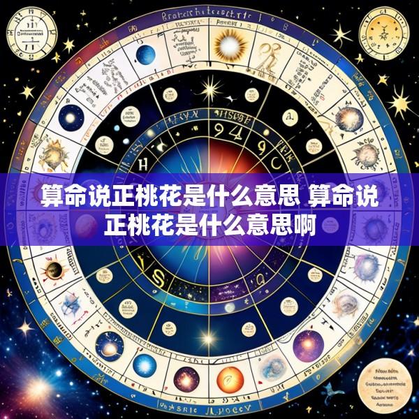 算命说正桃花是什么意思 算命说正桃花是什么意思啊