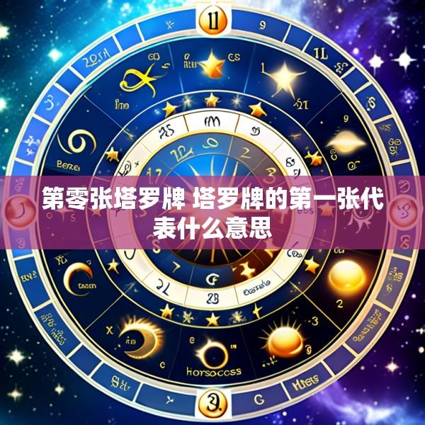 第零张塔罗牌 塔罗牌的第一张代表什么意思