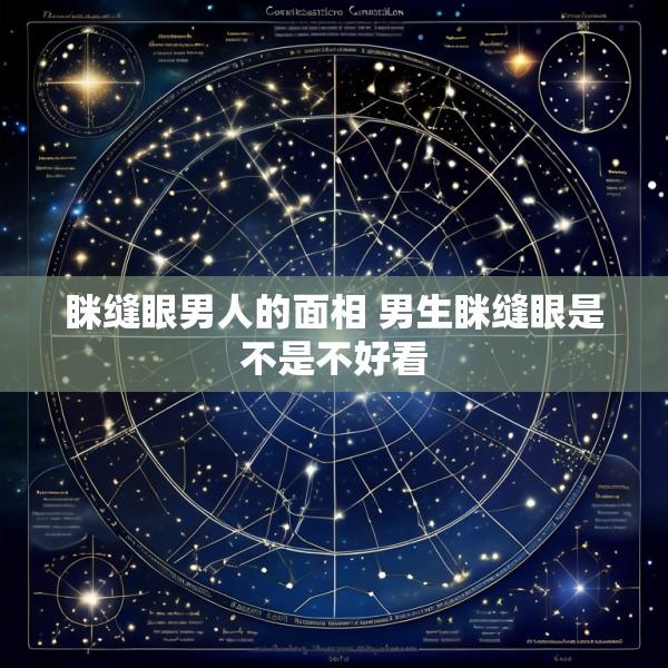 眯缝眼男人的面相 男生眯缝眼是不是不好看
