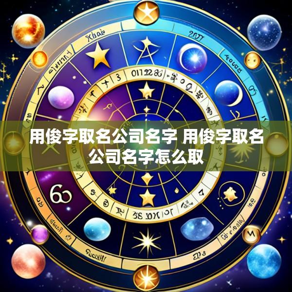 用俊字取名公司名字 用俊字取名公司名字怎么取