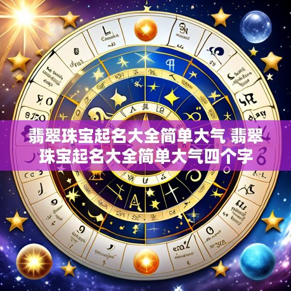 翡翠珠宝起名大全简单大气 翡翠珠宝起名大全简单大气四个字