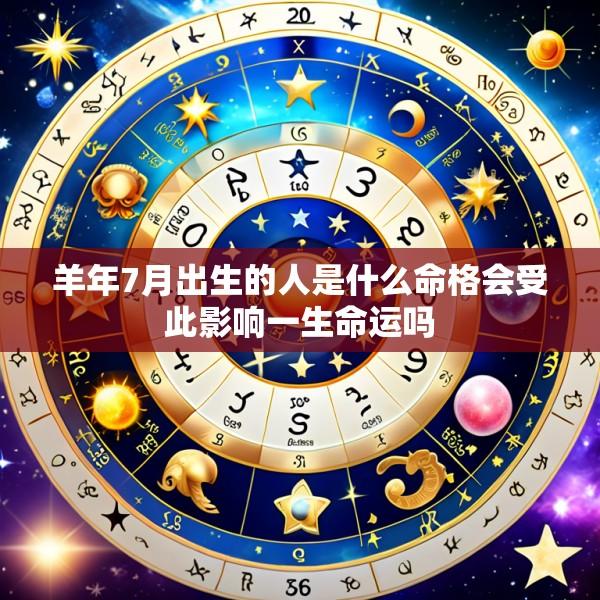 羊年7月出生的人是什么命格会受此影响一生命运吗