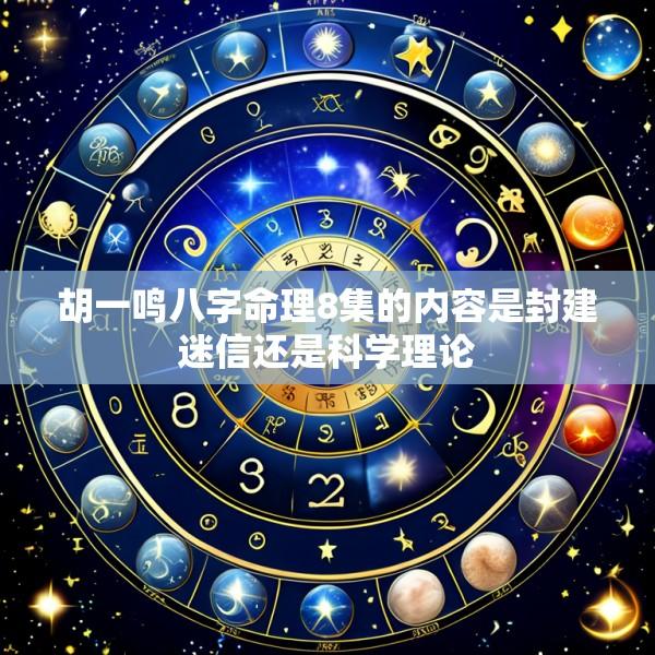 胡一鸣八字命理8集的内容是封建迷信还是科学理论