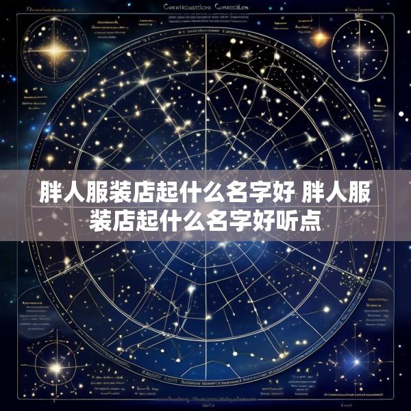 胖人服装店起什么名字好 胖人服装店起什么名字好听点