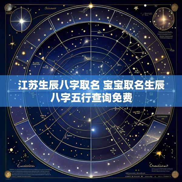 江苏生辰八字取名 宝宝取名生辰八字五行查询免费
