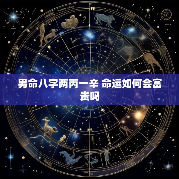 男命八字两丙一辛 命运如何会富贵吗
