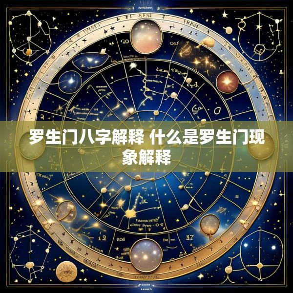 罗生门八字解释 什么是罗生门现象解释