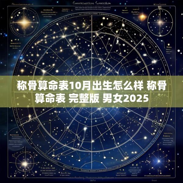 称骨算命表10月出生怎么样 称骨算命表 完整版 男女2025