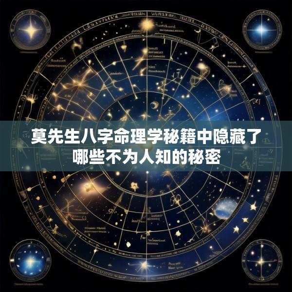 莫先生八字命理学秘籍中隐藏了哪些不为人知的秘密