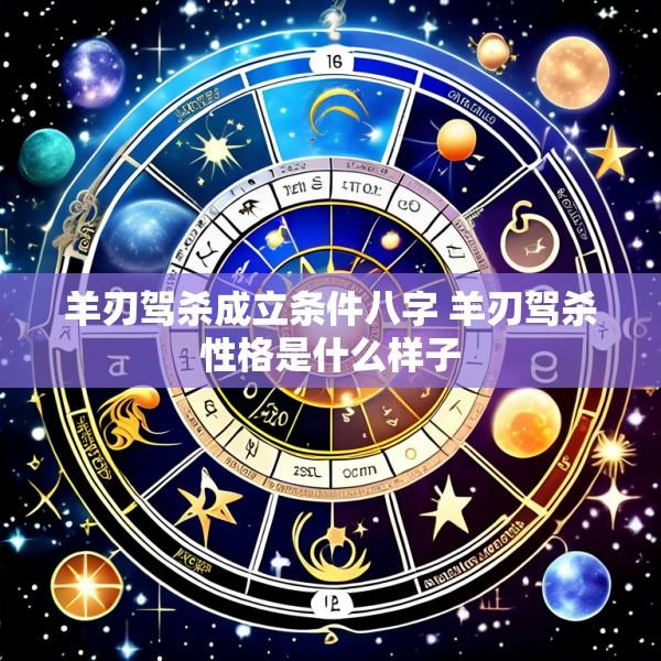 羊刃驾杀成立条件八字 羊刃驾杀性格是什么样子