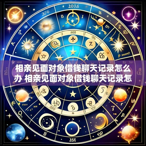 相亲见面对象借钱聊天记录怎么办 相亲见面对象借钱聊天记录怎么办呢