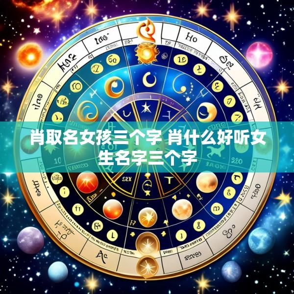 肖取名女孩三个字 肖什么好听女生名字三个字