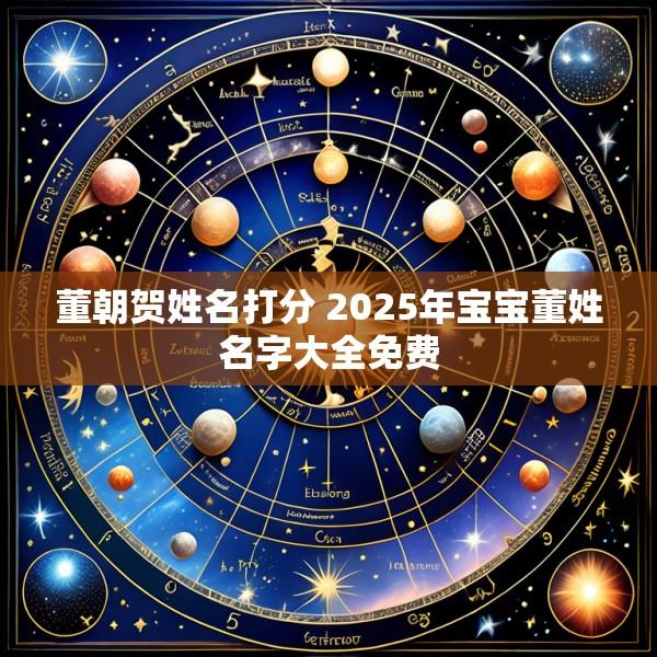 董朝贺姓名打分 2025年宝宝董姓名字大全免费