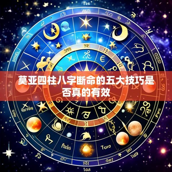 莫亚四柱八字断命的五大技巧是否真的有效