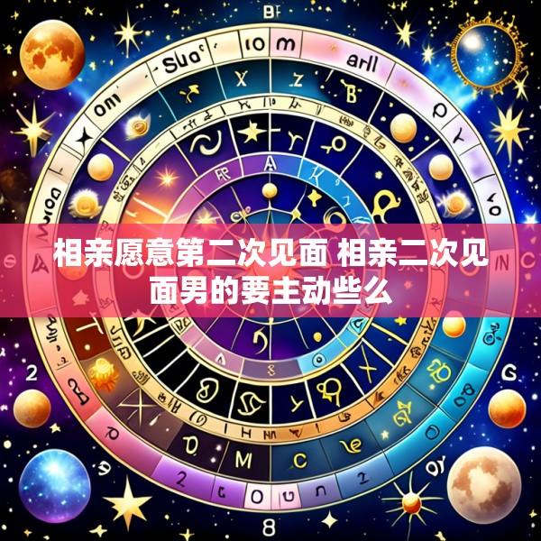 相亲愿意第二次见面 相亲二次见面男的要主动些么