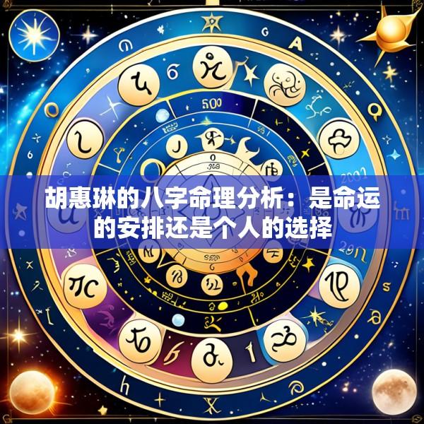 胡惠琳的八字命理分析：是命运的安排还是个人的选择