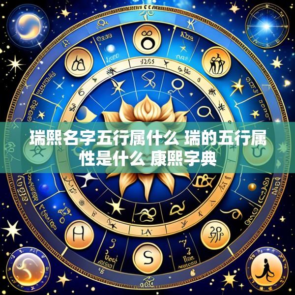 瑞熙名字五行属什么 瑞的五行属性是什么 康熙字典
