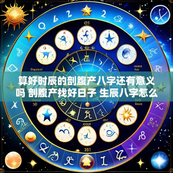 算好时辰的剖腹产八字还有意义吗 剖腹产找好日子 生辰八字怎么算