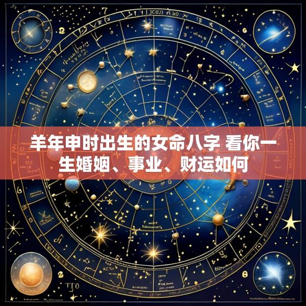 羊年申时出生的女命八字 看你一生婚姻、事业、财运如何