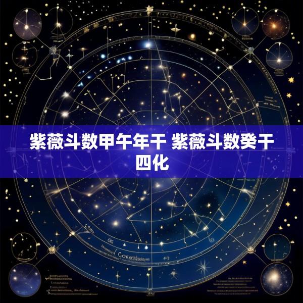 紫薇斗数甲午年干 紫薇斗数癸干四化