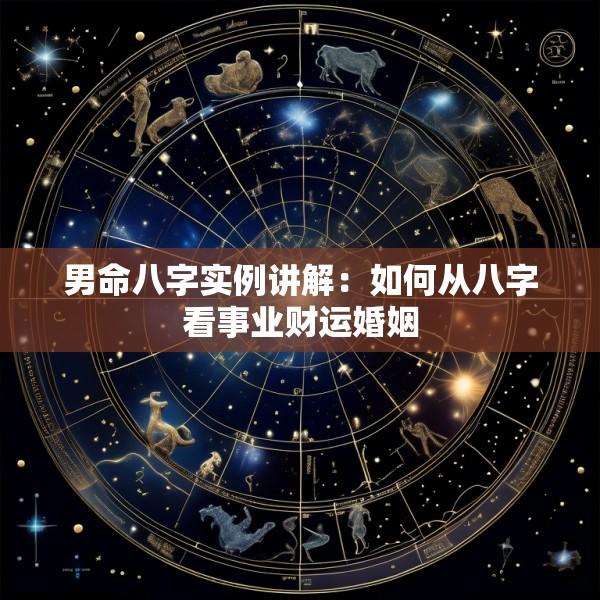 男命八字实例讲解：如何从八字看事业财运婚姻