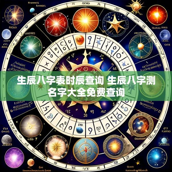 生辰八字表时辰查询 生辰八字测名字大全免费查询