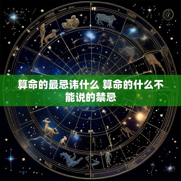 算命的最忌讳什么 算命的什么不能说的禁忌