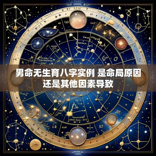 男命无生育八字实例 是命局原因还是其他因素导致