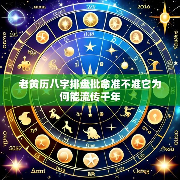 老黄历八字排盘批命准不准它为何能流传千年