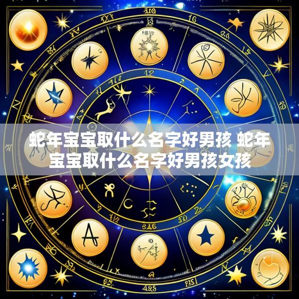 蛇年宝宝取什么名字好男孩 蛇年宝宝取什么名字好男孩女孩